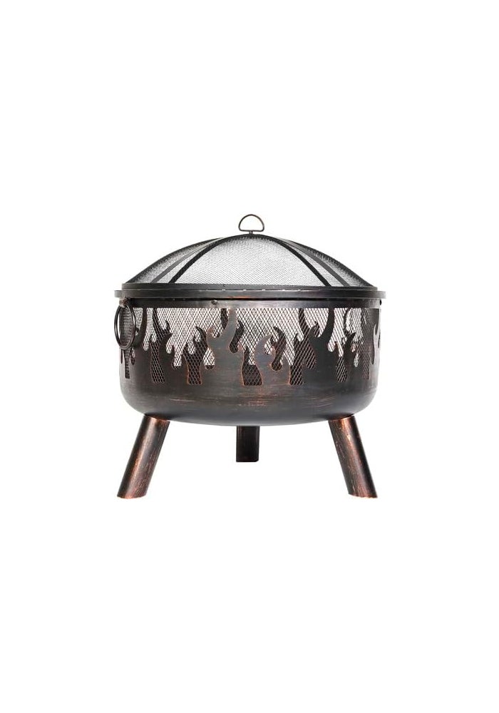 Bad Axe 'Wild Embers' Firepit-Outdoor Fire Pit, Firebowl Wood Burner, Villa Courtyard Brazie