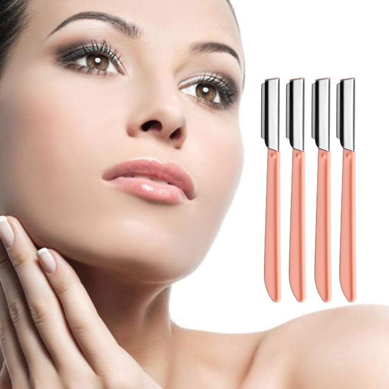 Pengxiaomei 4 قطع شفرات حواجب شكلية للوجه للنساء والرجال مزيل شعر الوجه أداة تشذيب الحلاقة والتشذيب - Image 5