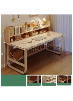 AIWANTO Desk with Storage PC Multifunctional Home Office Modern Laptop Sturdy Shelves Simple Stylish Workstation Study Table Wood 120x102x60cm  - Image 2