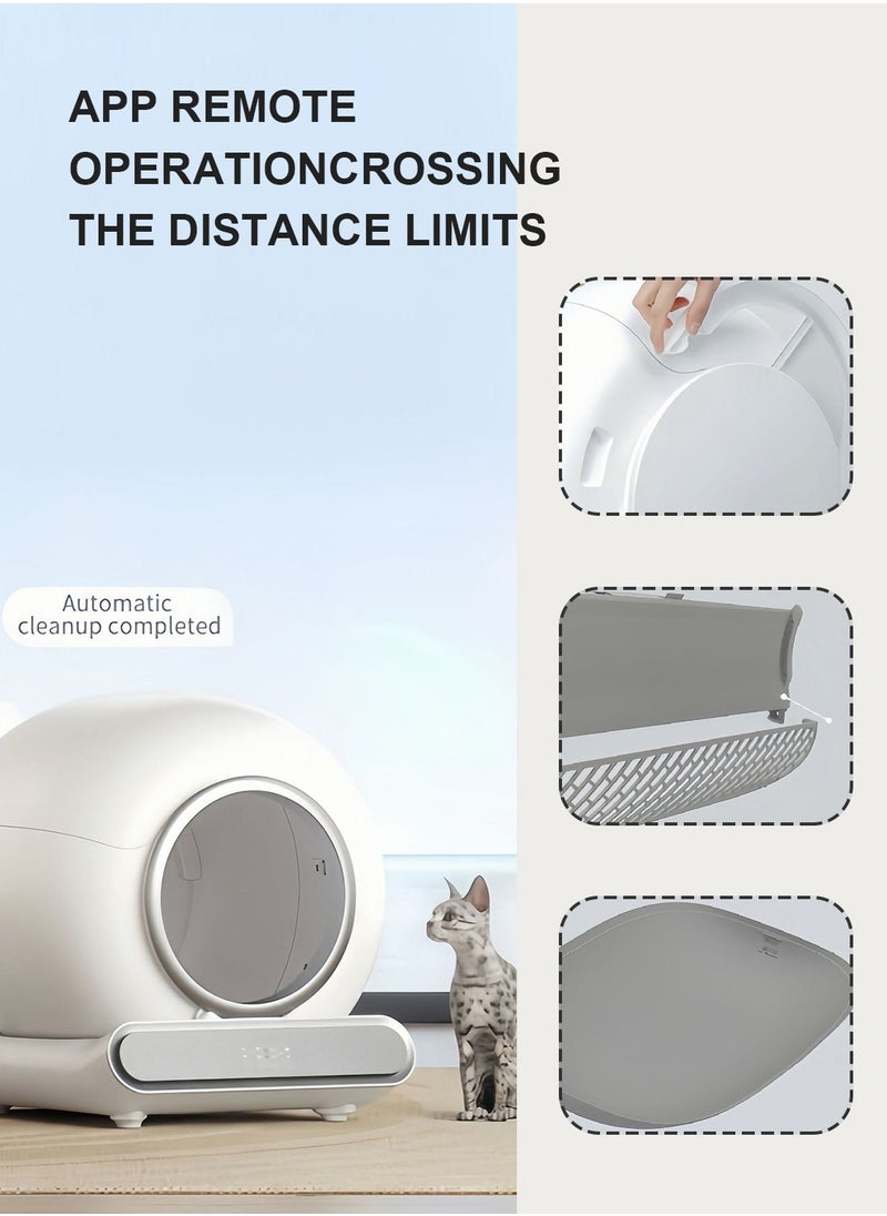 Kidle Intelligent Automatic Cleaning Pet Cat Litter Box Cat Toilet Box Large Capacity 48*48*50.1cm  - Image 3