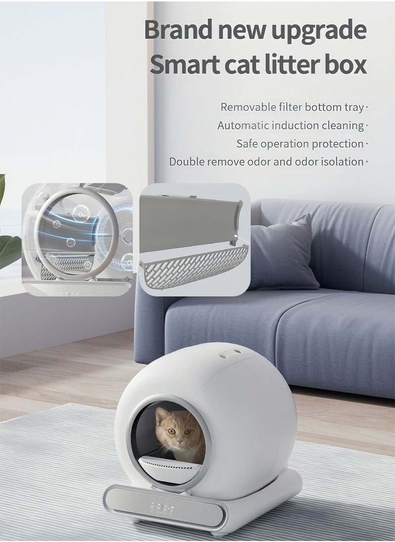 Kidle Intelligent Automatic Cleaning Pet Cat Litter Box Cat Toilet Box Large Capacity 48*48*50.1cm  - Image 5