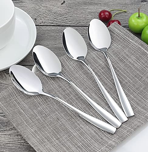 HOMMP 16-Piece Dinner Spoons, Stainless Steel, 8.27 Inch - Image 5