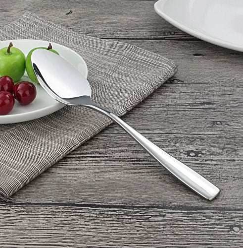 HOMMP 16-Piece Dinner Spoons, Stainless Steel, 8.27 Inch - Image 4