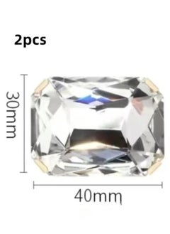 Daytoyz 2Pcs Glass Crystal Shoe Decorations Clip Clamp Wedding Bride Removable Shoes Charm Buckle Rhinestone Clips Women  - Image 2