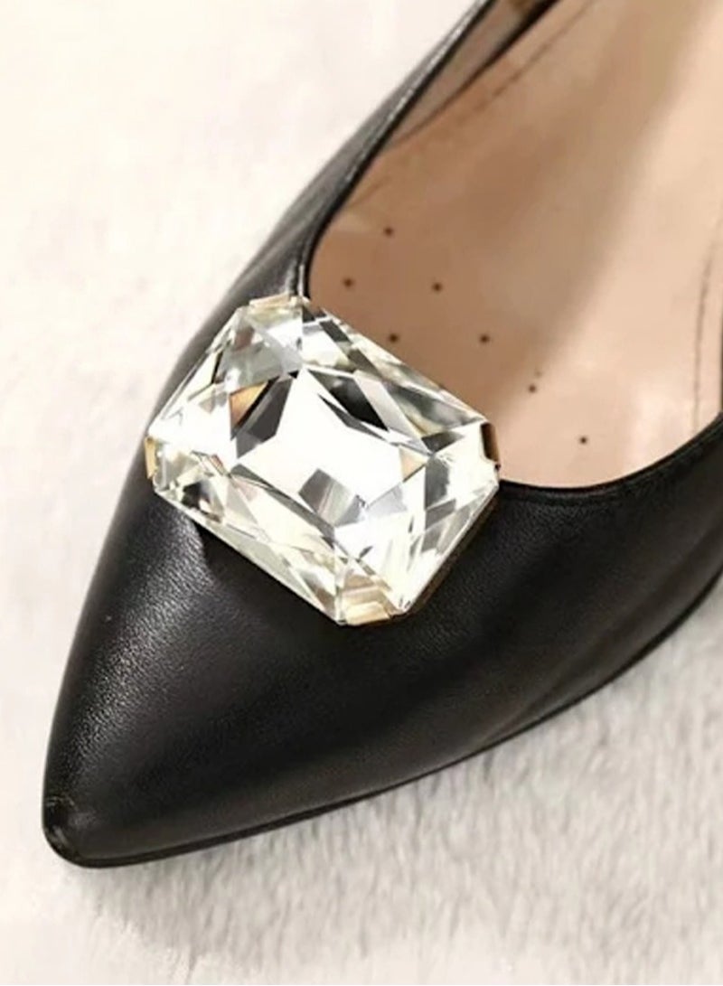 Daytoyz 2Pcs Glass Crystal Shoe Decorations Clip Clamp Wedding Bride Removable Shoes Charm Buckle Rhinestone Clips Women - Image 3