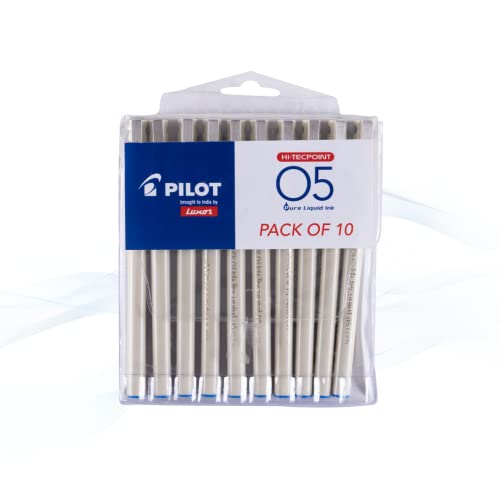 PILOT قلم بيلوت هاي-تيك بوينت O5 0.5 مم ذو نقطة دقيقة جداً | حبر أزرق، عبوة من 10 - Image 4