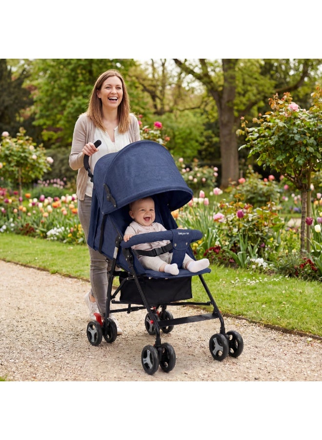 Jaeyunn Lightweight Umbrella Stroller Foldable Cane Buggy with Canopy & Storage - Travel Infant Pushchair - Image 5