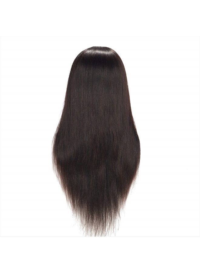 Hairingrid Mannequin Head 24"-26"100% Human Hair Hairdresser Cosmetology Mannequin Manikin Training Head Hair and Free Clamp Holder (R71906LB0218H) - Image 5