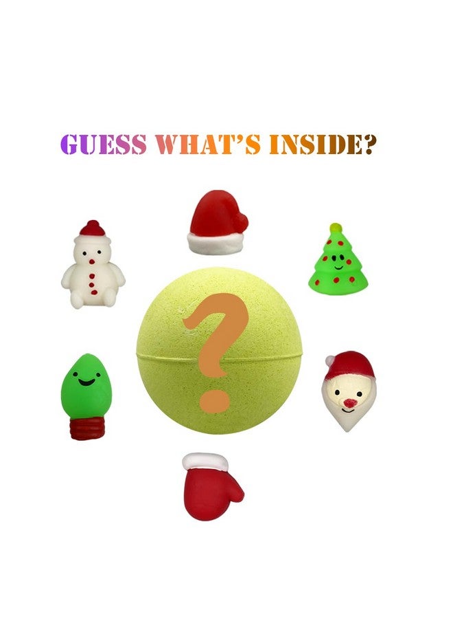 Jofan 6 Pack Christmas Bath Bombs Bubble With Christmas Squishy Toys Inside For Kids Girls Boys Women Christmas Stocking Stuffers Gifts - Image 4