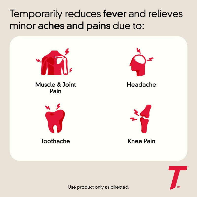 Tylenol Extra Strength Caplets with 500 mg Acetaminophen, Pain Reliever and Fever Reducer for Headache, Backache, Toothache & Minor Arthritis Pain Relief, 225 Count - Image 3