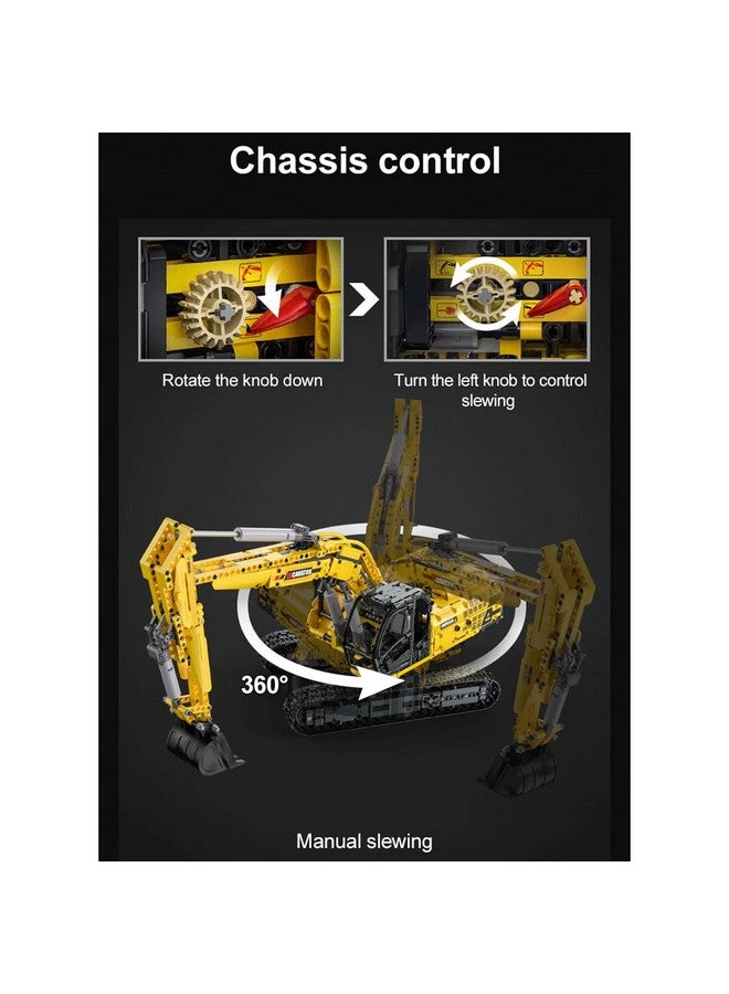 CaDA Engineering Series 1:20 Scale Excavator Model with Articulated Arm and Operational Doors, Advanced Building Set - Image 4