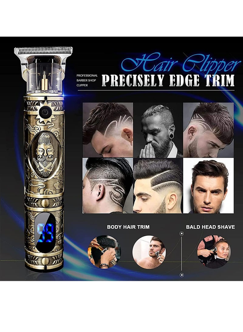 GENNEXT Professional Mens Hair Clippers Zero Gapped Cordless Hair Trimmer Professional Haircut & Grooming Kit for Men Rechargeable LED Display - Image 2
