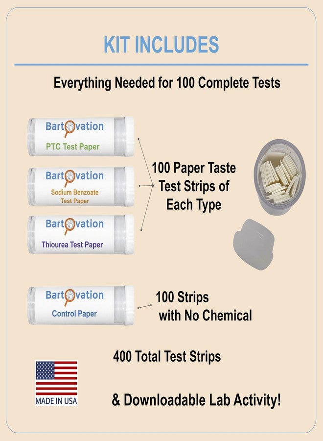 Bartovation Super Taster Test Kit, Classroom Lab, 100 Complete Experiments - Image 5