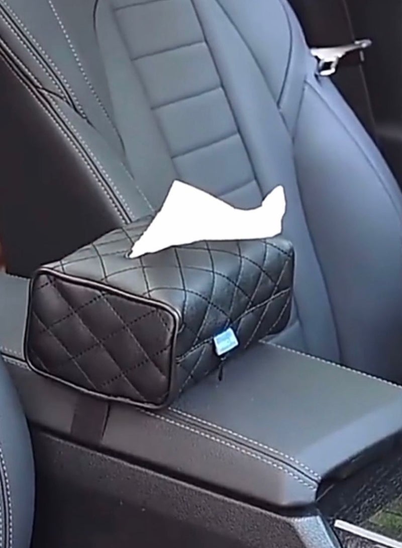 Stylish and practical leather tissue box for the car - Image 2