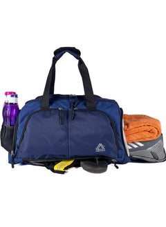 Sport Gym And Travel Duffel Bag With Water-resistant Material - Navy