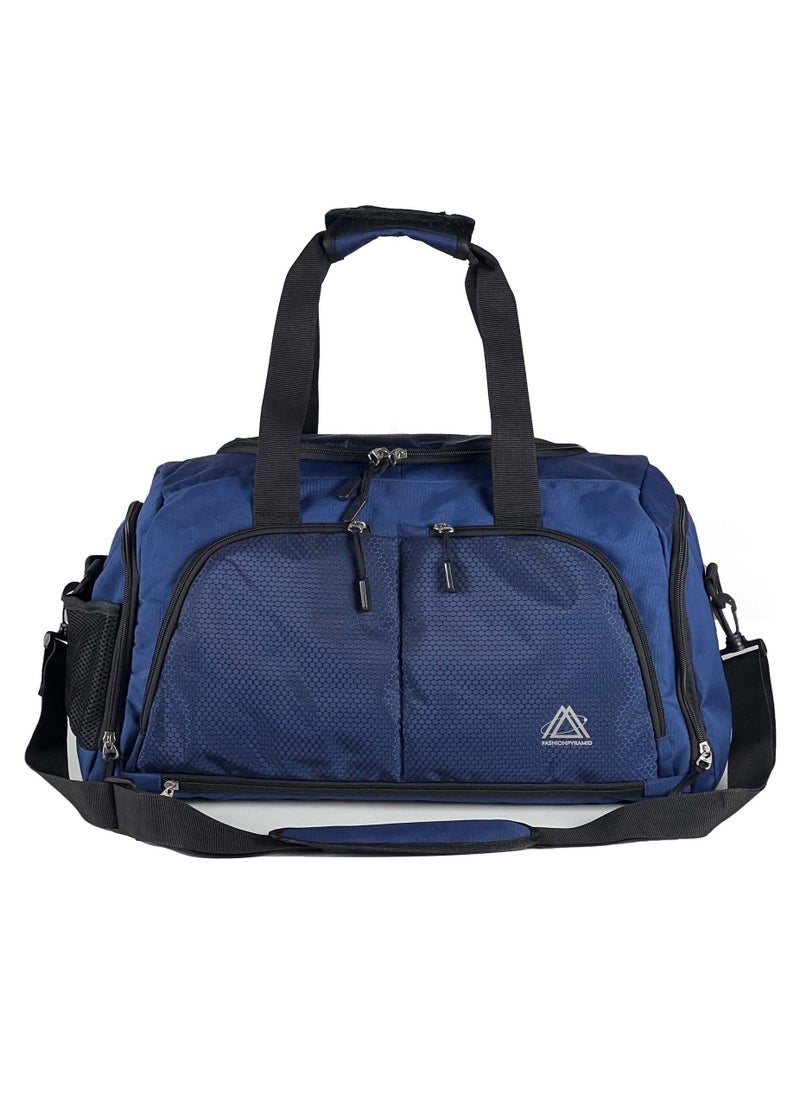 FASHION PYRAMID - Sport Gym And Travel Duffel Bag With Water-resistant Material - Navy - Image 1