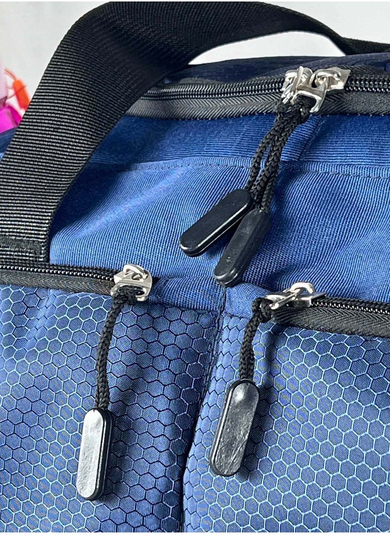 FASHION PYRAMID - Sport Gym And Travel Duffel Bag With Water-resistant Material - Navy - Image 1