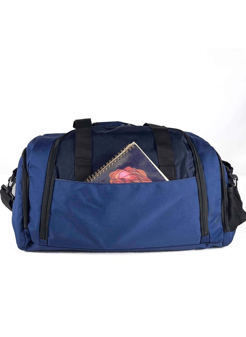 FASHION PYRAMID - Sport Gym And Travel Duffel Bag With Water-resistant Material - Navy - Image 1