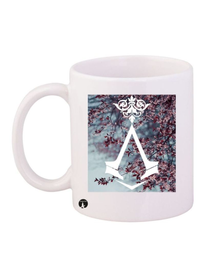 Assassin's Creed Video Game Printed Mug White/Pink/Blue Standard Size