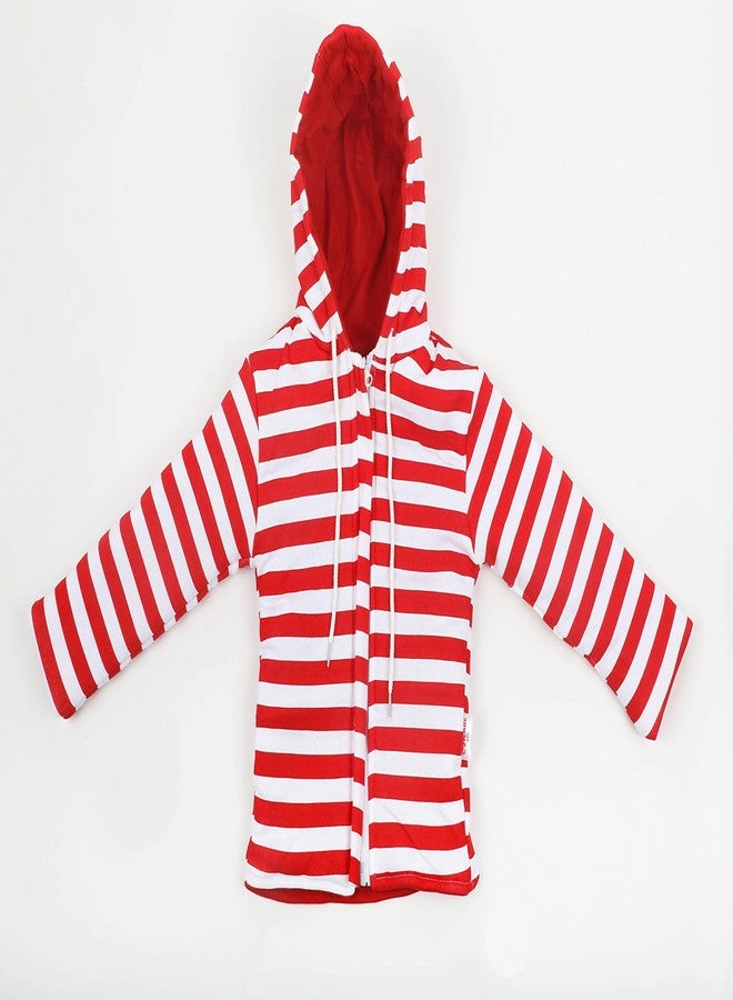 REVOLTEK Baby Unisex Kids Full Sleeve Fleece Tshirt Jackets Cool Hoodie[2-in-1] Reversible | with Zippers | Hoodie Cap for Infant Toddler Kids Baby Boy & Girl 12-18months RED - Image 3