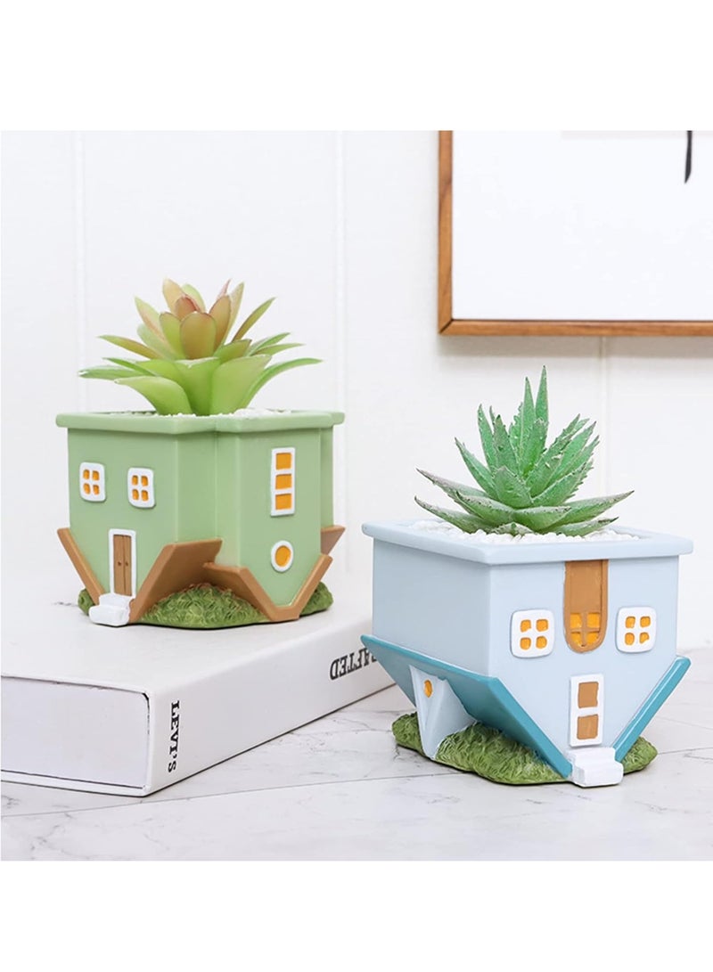 Generic Succulent Plant Pot, House-Shaped Puppy Decorative Flower Pot, With Drainage Holes Multifunctional Creative Decoration, Desktop Flower Pot Pen Holder, Suitable For Home Desk Garden Decoration  - Image 5