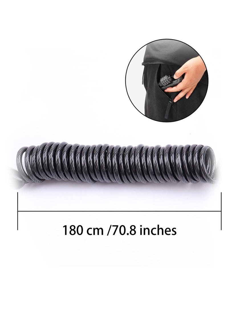 SYOSI Bike Lock, Bicycle Combination Lock Helmet Password Lock Cycling Cable Lock for Scooter Bike Motorcycle Luggage - Image 4