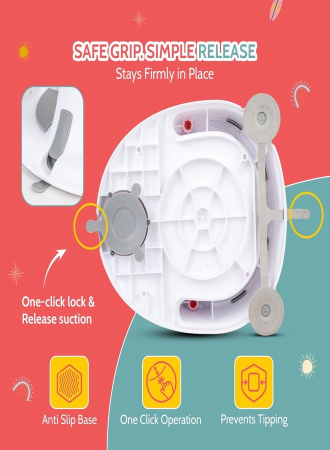 BEBECAN Non-Slip Baby Bath Seats 6-12 Months, Toddler Bathtub Chair with Washable Cusion, Cap Brush & Shower Mug, Infant Chair Comfortable Baby Bath Support for Safe Bathing & Sit Up Bathtub Support - Image 4