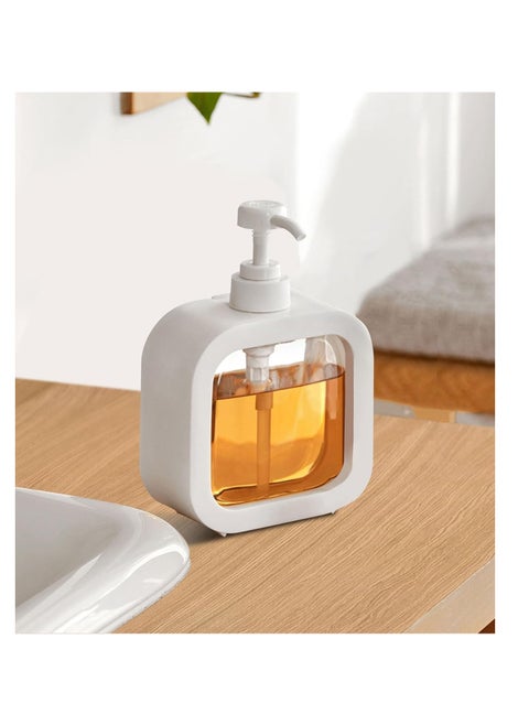 Dispenser refillable liquid soap dispenser hand soap dispenser for bathroom, modern dishwashing for kitchen sink, liquid soap box with pump bottles transparent plastic soap pump 500ml one piece from Rana store