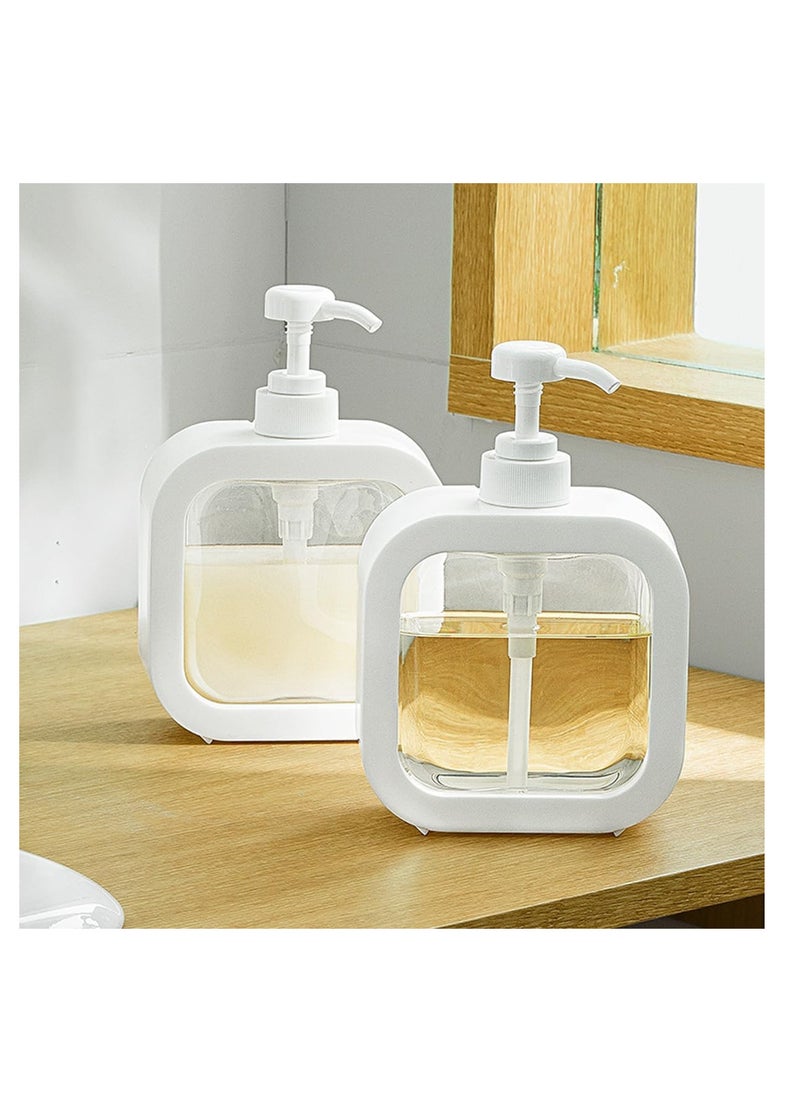 Dispenser refillable liquid soap dispenser hand soap dispenser for bathroom, modern dishwashing for kitchen sink, liquid soap box with pump bottles transparent plastic soap pump 500ml one piece from Rana store