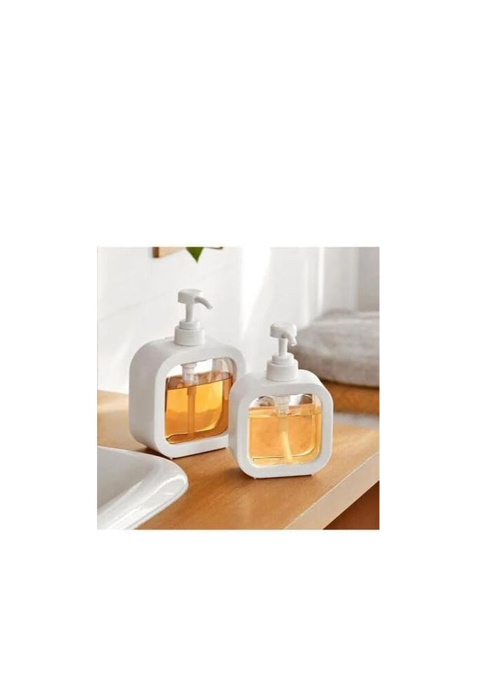 Dispenser refillable liquid soap dispenser hand soap dispenser for bathroom, modern dishwashing for kitchen sink, liquid soap box with pump bottles transparent plastic soap pump 500ml one piece from Rana store