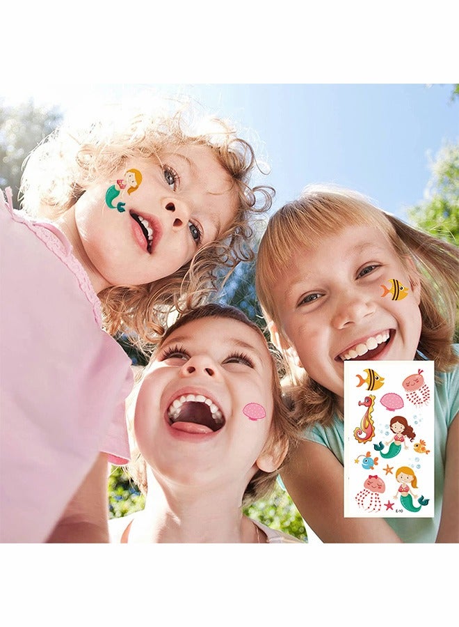 MIXDE 10 Sheets Animal Ocean Temporary Tattoos,Underwater Sea Creature,Ocean Animal Birthday Party Supplies,Summer,Ocean Under Sea Fake Tattoo Stickers Gifts - Image 2