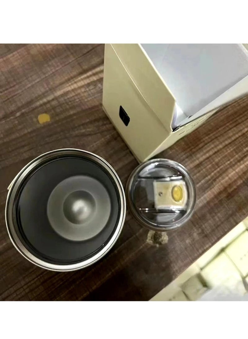 smeg كوب سفر، كوب قهوة معزول، كوب قهوة حراري من الفولاذ المقاوم للصدأ قابل لإعادة الاستخدام، خفيف الوزن وقابل للحمل لمشروبات المكتب والسفر، (عبوة من 2 قطعة، 350 مل، بنفسجي وأسود) - Image 3