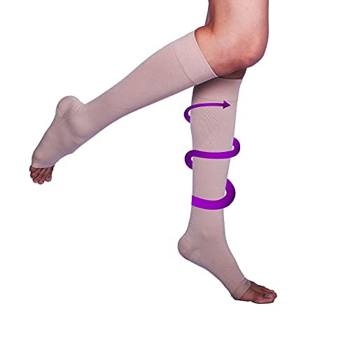 Sorgen Royale (Microfiber) Extra Soft Superior Fabric Medical Compression Stockings for Varicose Veins Class 2 Knee Length for men and women with free wearing glider (Small) - Image 4