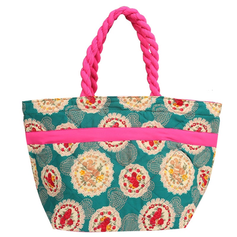 Kuber Industries Bow Design Satin Womens Handbag Green - Image 5