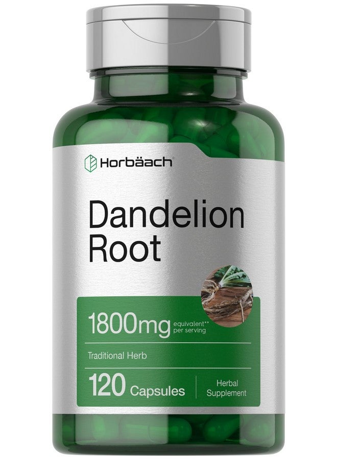 Horbäach Dandelion Root Supplement 1800mg | 120 Capsules | Non-GMO, Gluten Free - Image 1