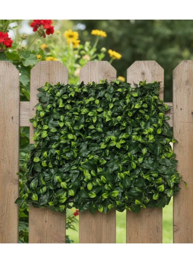 AKDC Green Weave Large Artificial Leaf Wall Panel – 55×55 cm Dense Green Foliage for Indoor & Outdoor Decoration - Image 2