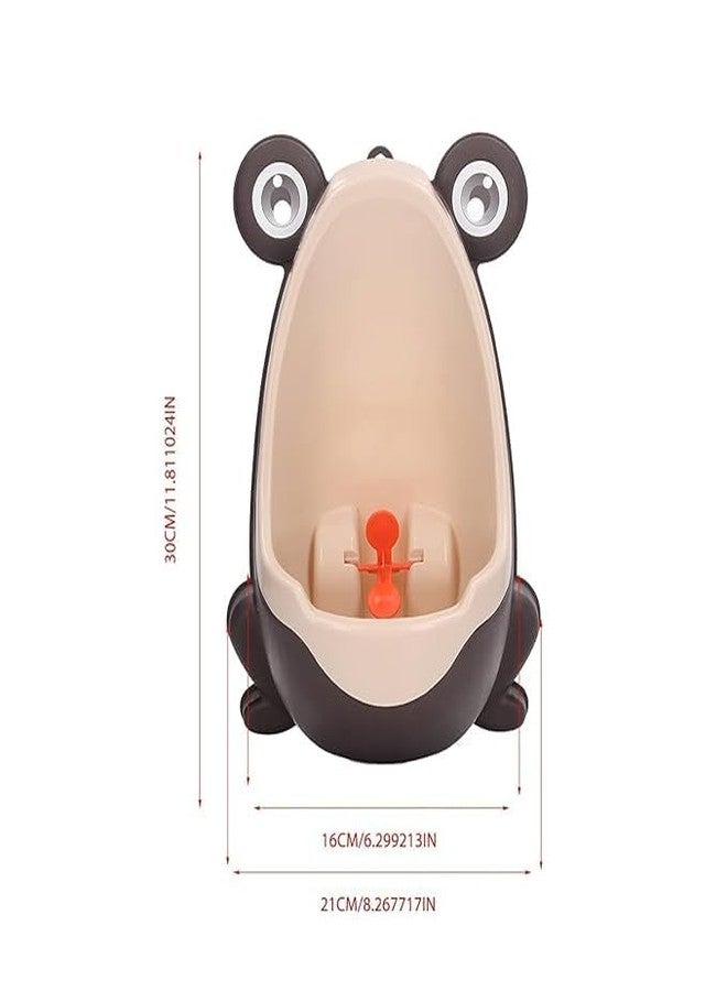 MAMYA Frog Pee Training,Cute Potty Training Urinal for Boys with Funny Aiming Target,Urinals for Toddler Boy (Coffee) - Image 4