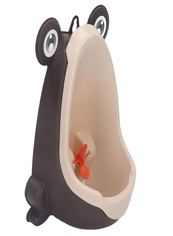 MAMYA Frog Pee Training,Cute Potty Training Urinal for Boys with Funny Aiming Target,Urinals for Toddler Boy (Coffee) - Image 1