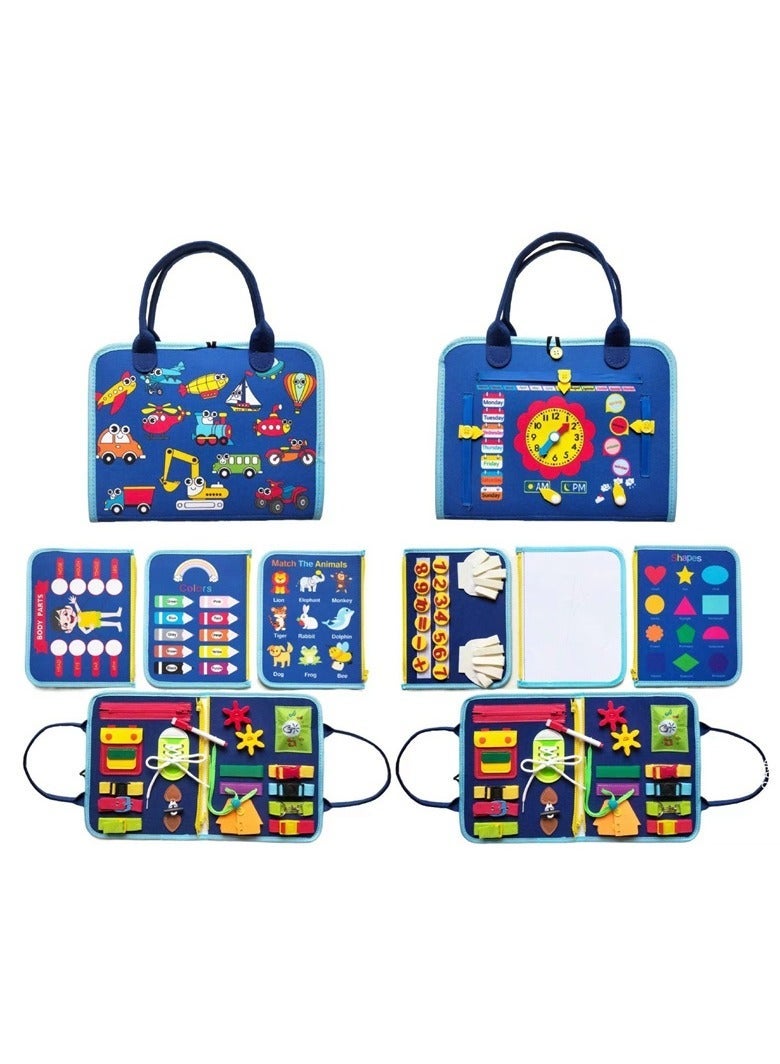 NIBEMINENT Toddler Busy Board Montessori Toys Sensory for Fine Motor Skill  - Image 1