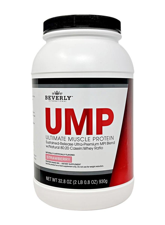 Beverly International UMP Protein Powder, Strawberry. Unique Whey-Casein Ratio Builds Lean Muscle. Easy to Digest. No Bloat. (32.8 oz) 2lb .8 oz - Image 1
