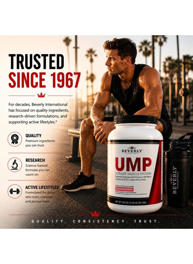 Beverly International UMP Protein Powder, Strawberry. Unique Whey-Casein Ratio Builds Lean Muscle. Easy to Digest. No Bloat. (32.8 oz) 2lb .8 oz - Image 4