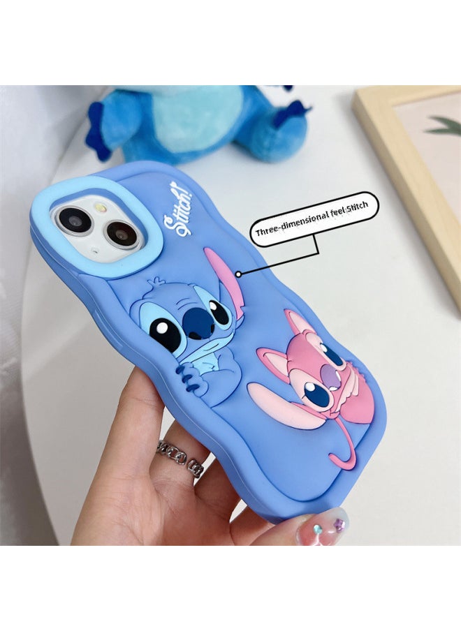 جراب من السيليكون الكرتوني لهاتف Iphone 14 Plus بتصميم غرز لطيف متوافق مع هاتف Iphone Xr 11 13 غطاء واقٍ ناعم ومتين - اللون: غرزة - الموديل الملائم: لهاتف Iphone13mini