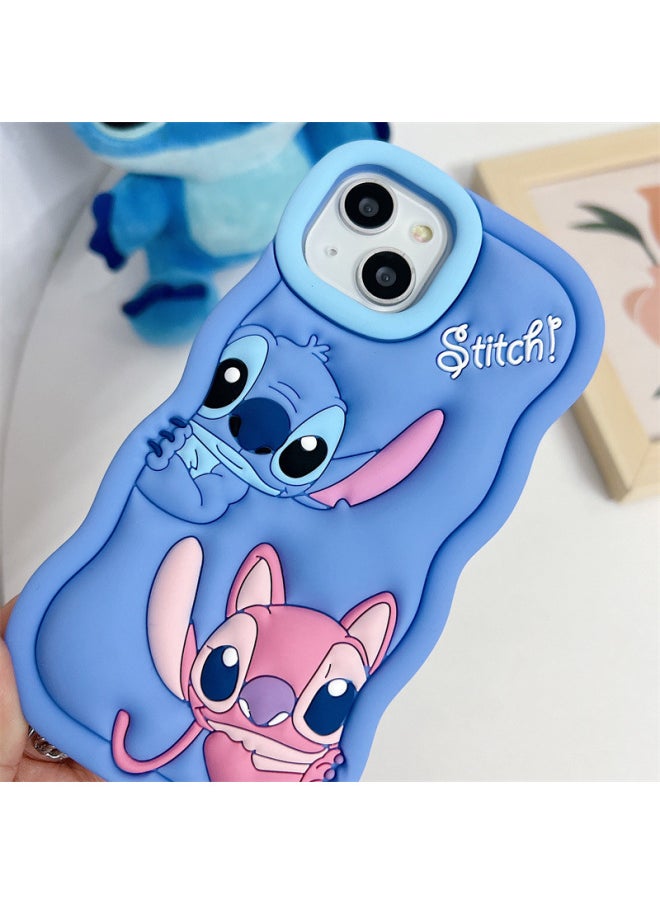 جراب من السيليكون الكرتوني لهاتف Iphone 14 Plus بتصميم غرز لطيف متوافق مع هاتف Iphone Xr 11 13 غطاء واقٍ ناعم ومتين - اللون: غرزة - الموديل الملائم: لهاتف Iphone13mini