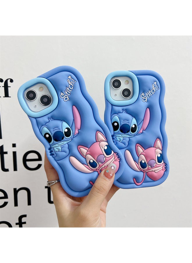 جراب من السيليكون الكرتوني لهاتف Iphone 14 Plus بتصميم غرز لطيف متوافق مع هاتف Iphone Xr 11 13 غطاء واقٍ ناعم ومتين - اللون: غرزة - الموديل الملائم: لهاتف Iphone13mini