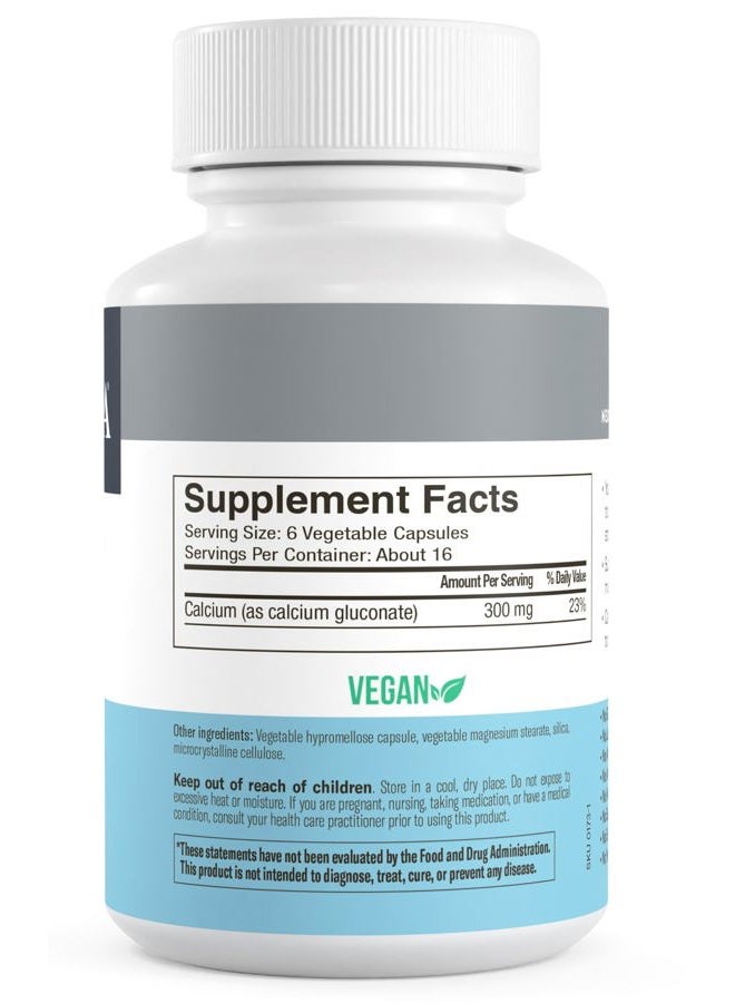 Freeda Calcium Gluconate – Kosher Vegan Calcium Supplement – Easy to Digest & Absorb – Supports Bone Strength – Pure Calcium Without Vitamin D – (100 Capsules) - Image 5