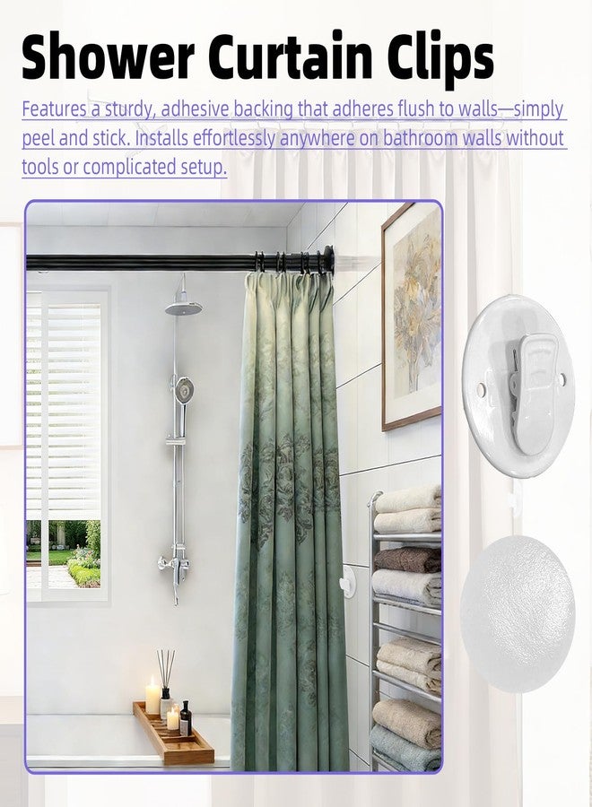 DEELEDM 2 Pcs Splash Guard for Bathtub, Durable Acrylic Splash Guard with Adhesive Backing, Featuring 4 Pcs Shower Curtain Clips for Use in Bathtubs to Prevent Water Splashing Out - Image 5
