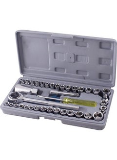 AIWA 40 Pieces Ratchet Socket Set Set With Key Screwdriver Bag  - Image 1