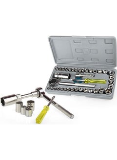 AIWA 40 Pieces Ratchet Socket Set Set With Key Screwdriver Bag  - Image 4