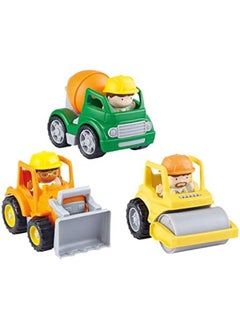 PLAYGO Mini Construction Trio City Road Roller First Cement Mixer First Scooper Truck  - Image 2
