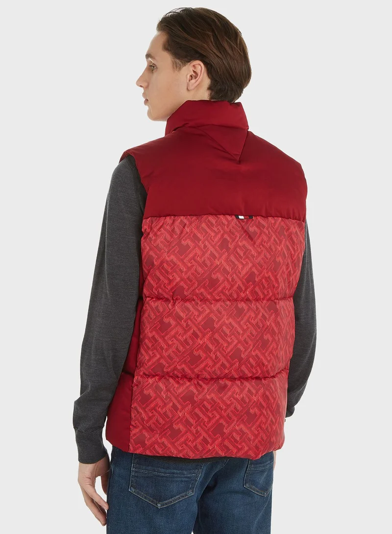 TOMMY HILFIGER Logo Zip Through Vest Jacket